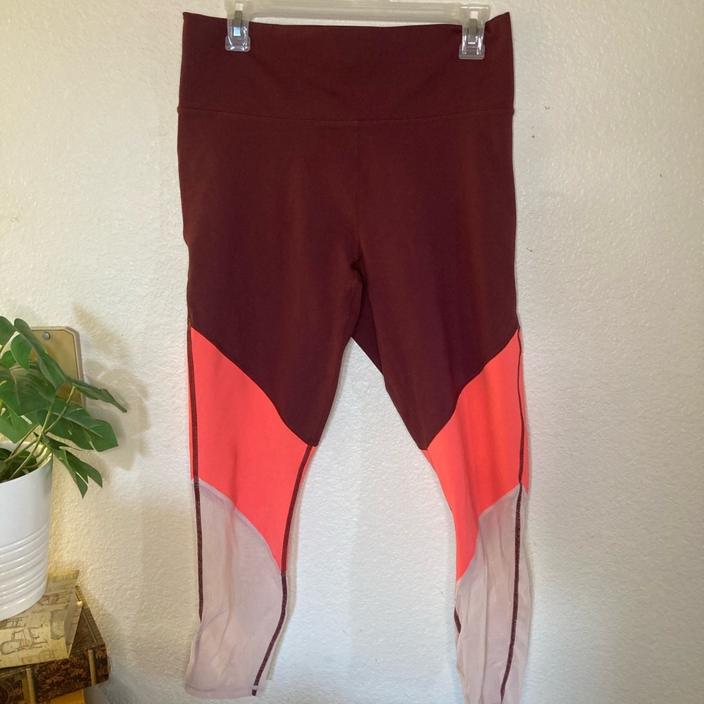Pink & Burgundy Fabletics Leggings